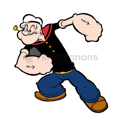 Popeye the Sailor Man T-shirts Iron On Transfers N4149 - Click Image to Close